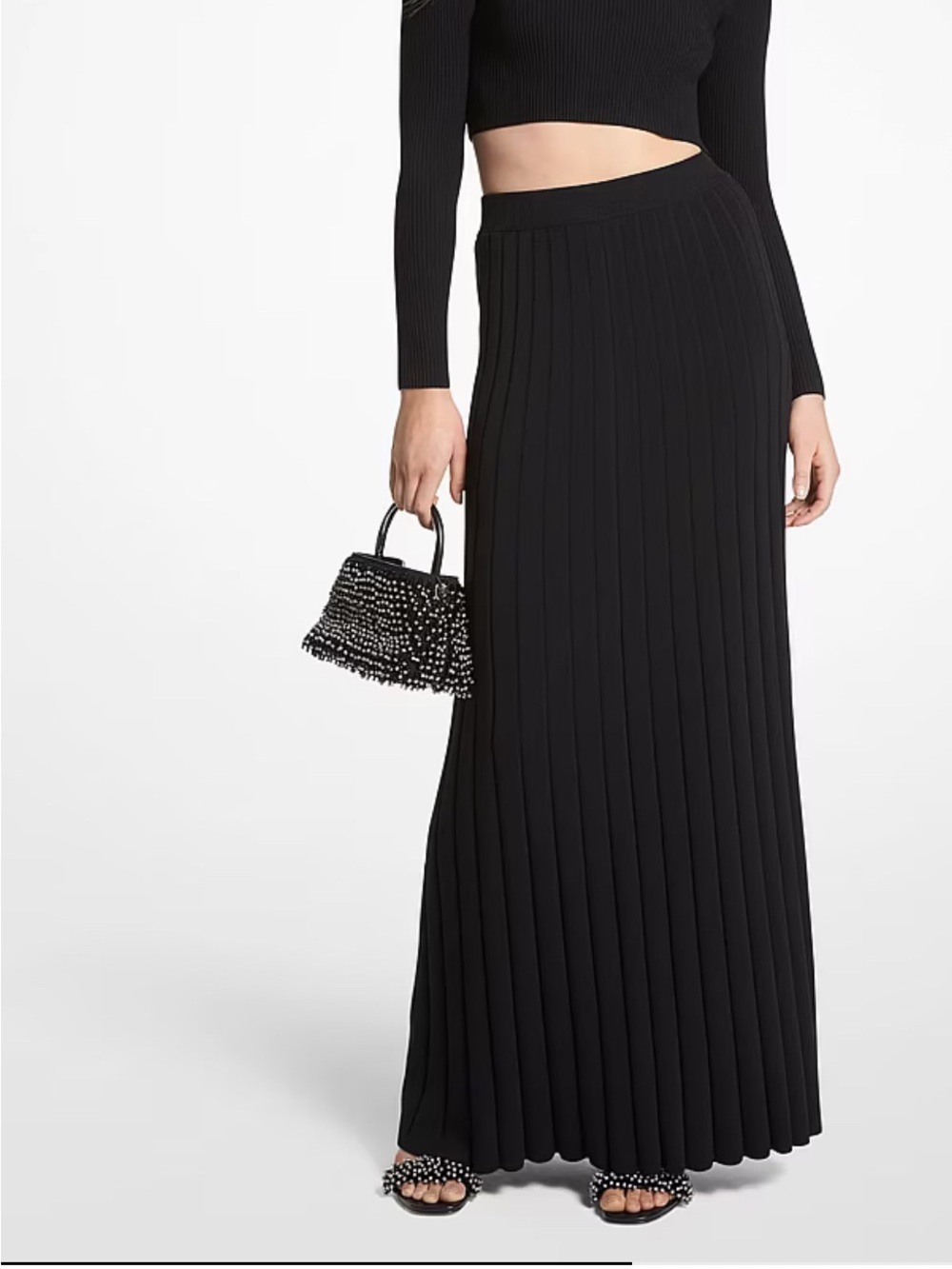 Michael Kors Ribbed Stretch Knit Maxi Skirt Size Small